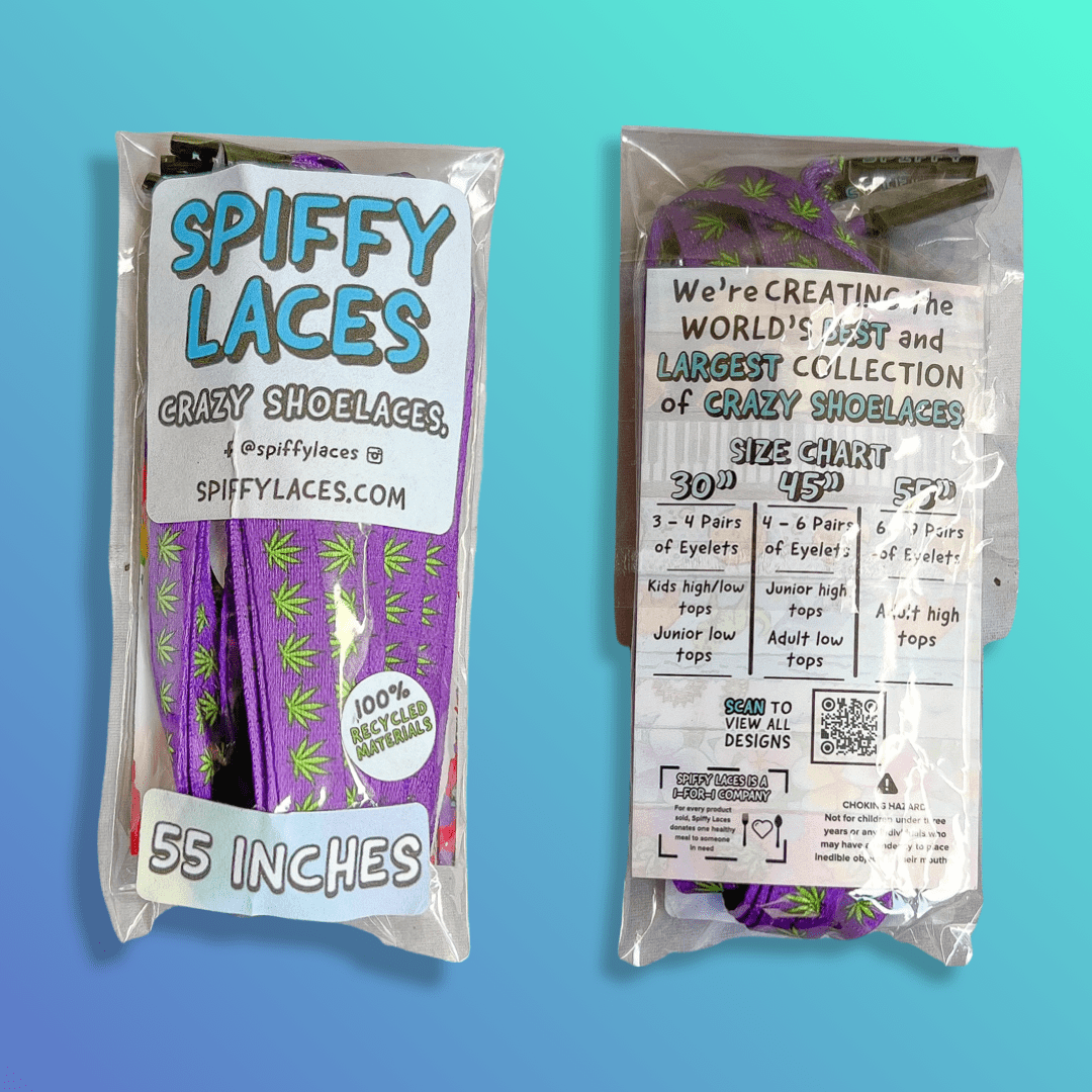 Weed Shoelaces Purple