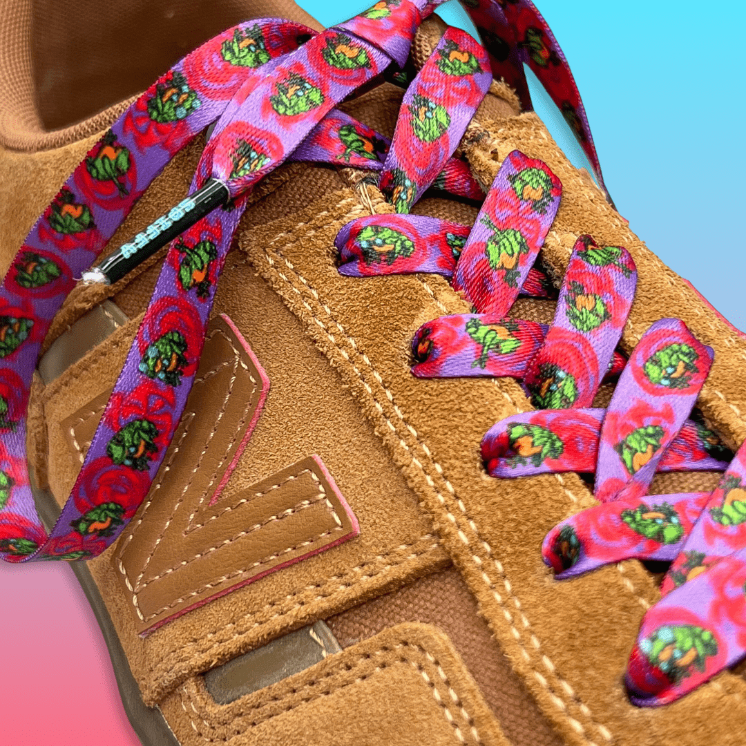 Funky Frog Shoelaces