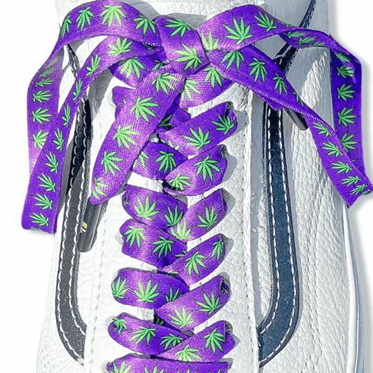 Weed Shoelaces Purple