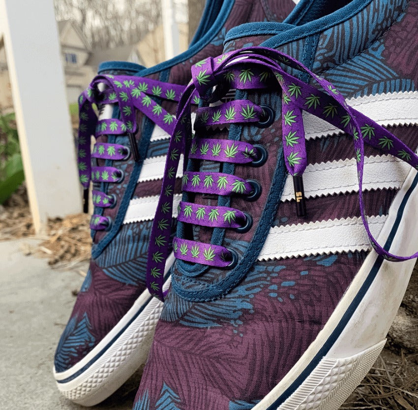 Weed Shoelaces Purple