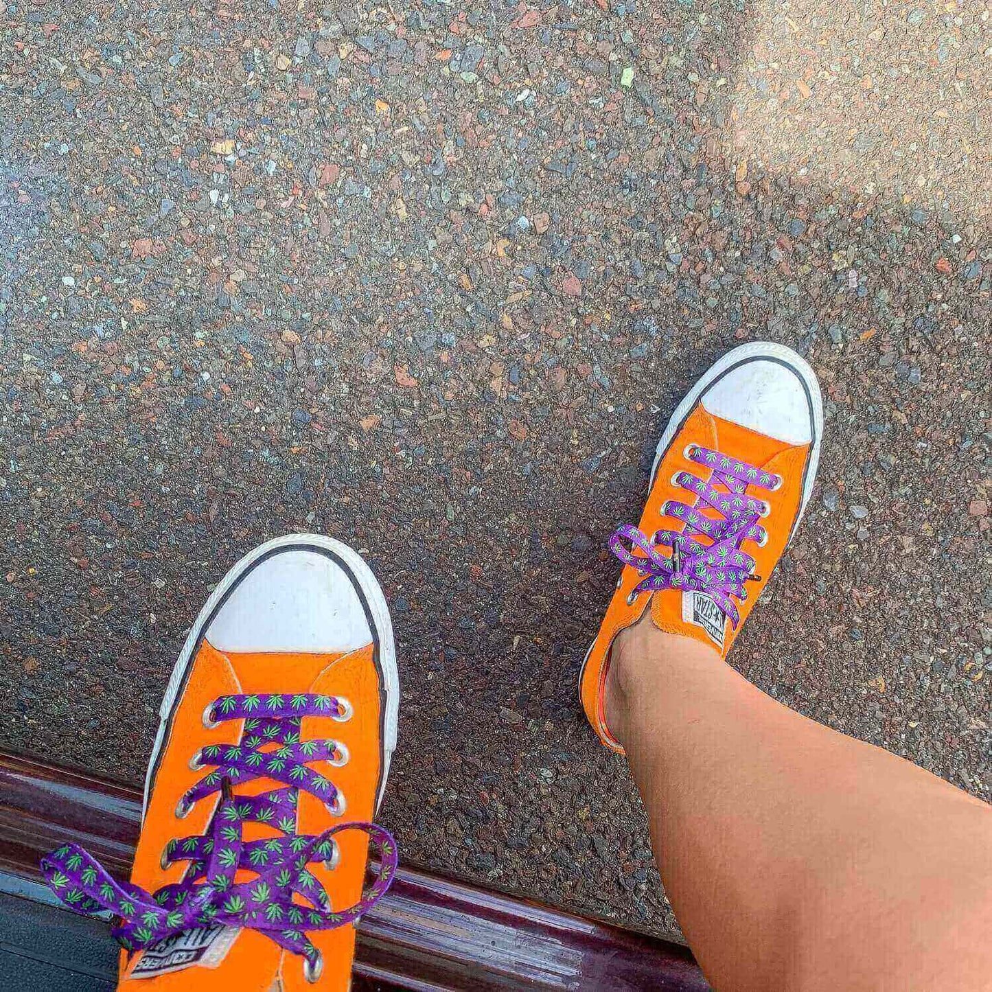 Weed Shoelaces Purple